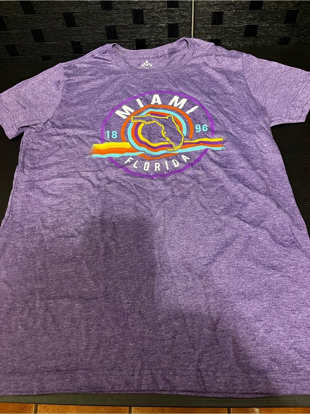 Miami Florida Graphic Tee - Purple